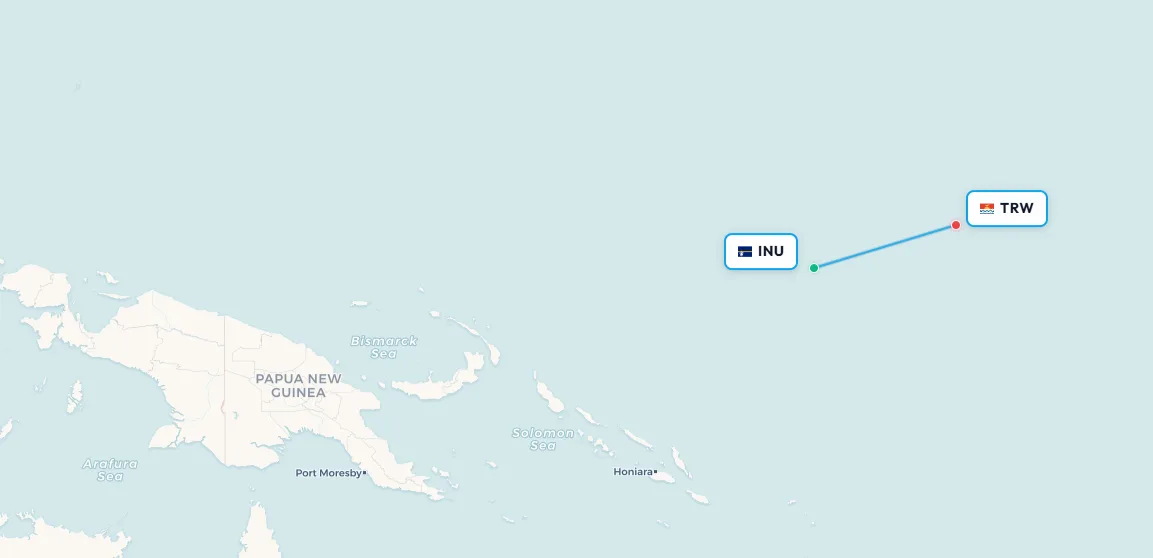 Nauru to Tarawa route map